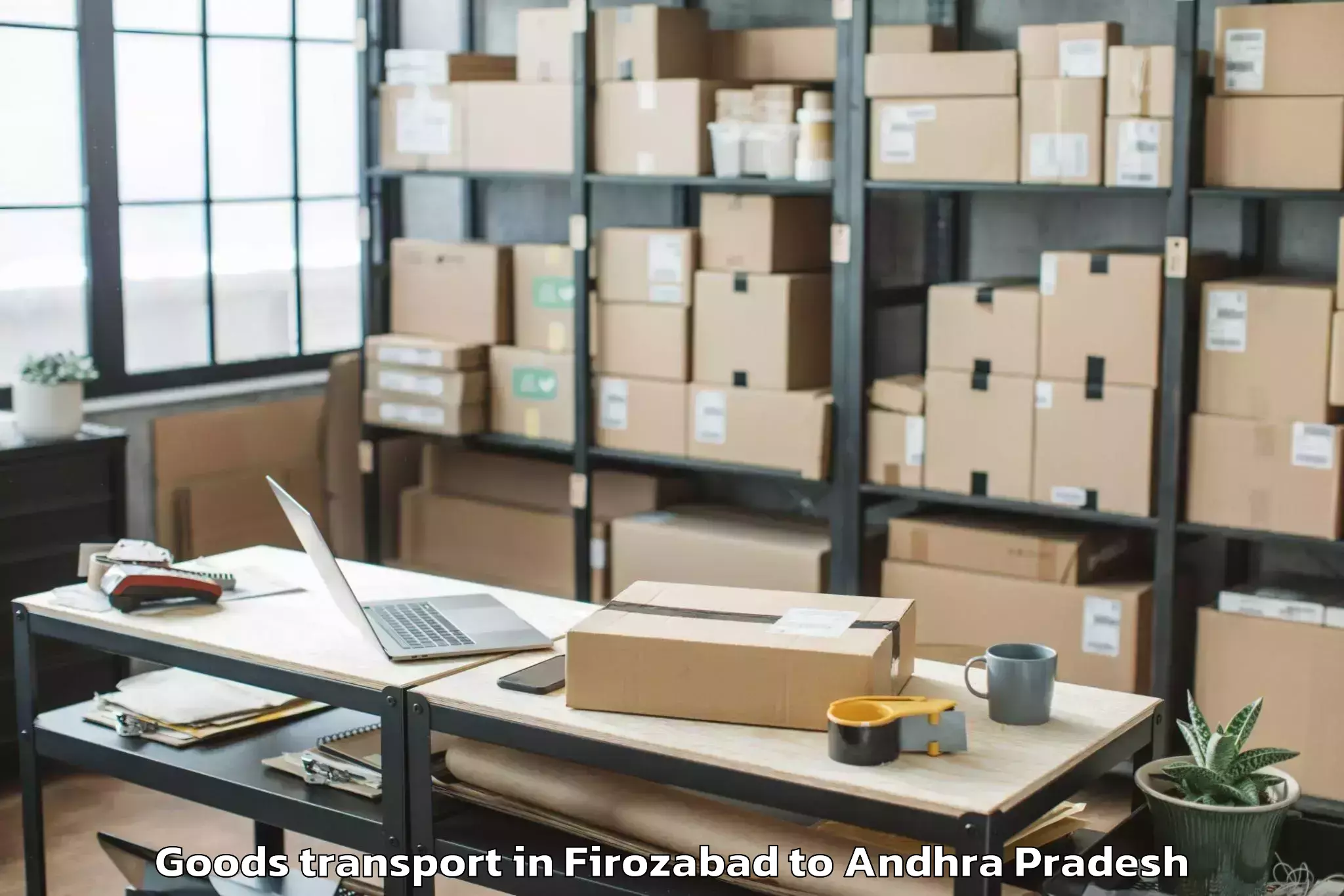 Top Firozabad to Vignan University Guntur Goods Transport Available